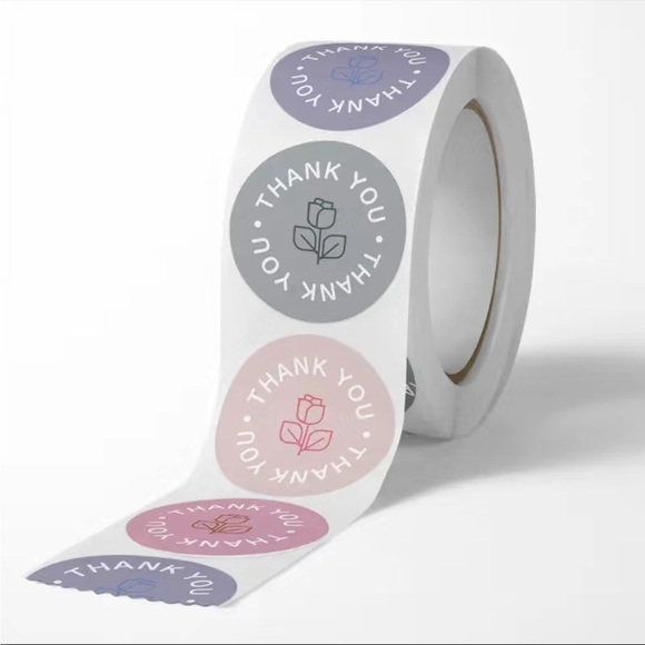 100 Thank You Stickers 2.5 cm - Picture 2 of 8